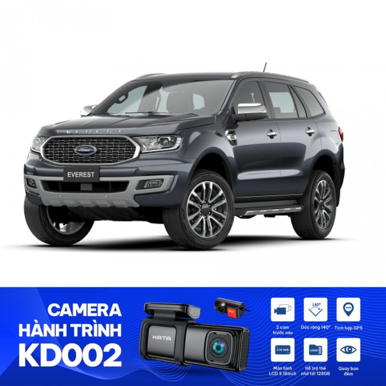 Bộ Camera Hành Trình Trước Sau Cho Xe Ford Everest Sport 2021